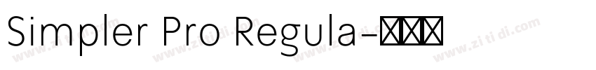 Simpler Pro Regula字体转换